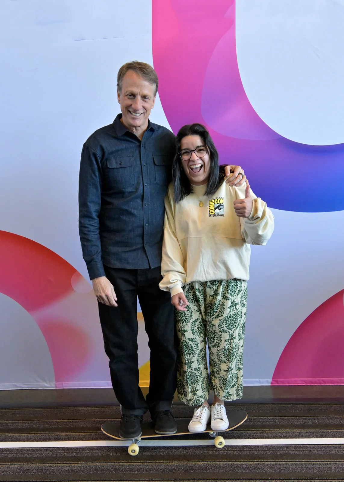 With Tony Hawk at San Diego Comic-Con 2025